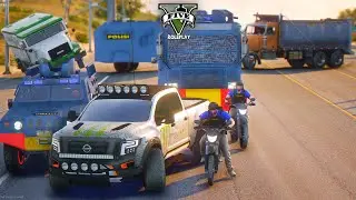 PENGIRIMAN SENJATA DIKAWAL PULUHAN KEPOLISIAN ! GTA V ROLEPLAY