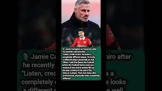 Jamie Carragher on Casemiro #manchesterunited #premierleague #football #fulham #arsenal #cr7