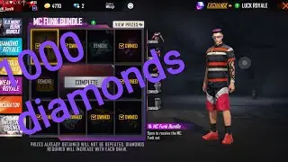 omg 😮I got rare item MC FUNK bundle and double damage aug skin in free fire🔥(open in1000 diamonds)