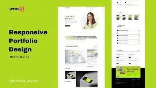 Build Complete Portfolio Website Design using HTML & SCSS/CSS Tutorial with Source Code & Figma file