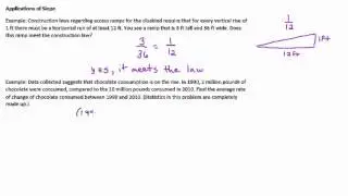 Applications of Slope