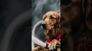Firefighter Dog Rescues a Kid from Fire! 🚒🐶🔥 #Shorts