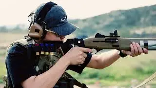 The power of a semi-automatic shotgun... you be the judge.