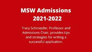 MSW Admissions Video Fall 2021