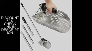 Stainless Beach Sand Scoop Metal Detecting with Handle Tool Fast Sifting Metal Detector Treasure Hun