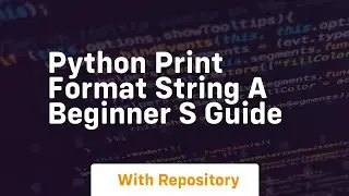Python Print Format String A Beginner s Guide
