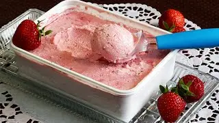 ERDBEEREIS mit Frischkäse