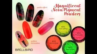 Neon pigment nails with neon pigments