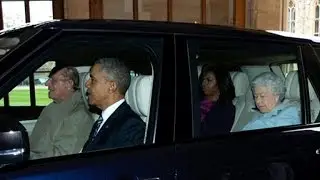 President Obama rides royal