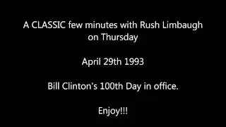 Rush Limbaugh EIB Network Program from April 29 1993