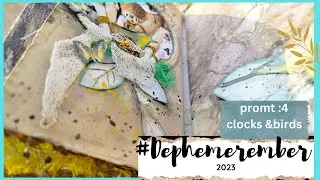 mini scroll massages  || #DEPHEMEREMBER || clocks and wings || december series || junk journaling ||