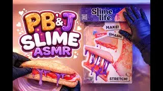 PB&J Slime ASMR 🥪🫠 | Tapping, Crinkles & Slime Sounds