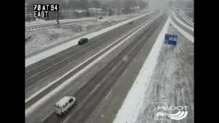 MODot Camera Looking East On I-70 In Saint Charles Missouri For The Winter Storm - 1/24/26 #MOWX 