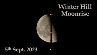 Moonrise over Winter Hill, Lancashire on 5 September 2023