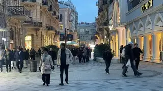 Nizami Street Baku🇦🇿 | Night life Walking | with friends 