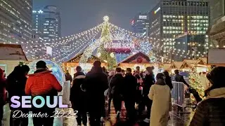 СЕУЛ Фестиваль фонарей 2022 - Рождественская ярмарка / Зимняя прогулка на площади Кванхвамун