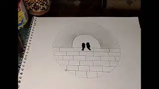 TWO LITTLE BIRDS SITTING ON WALL DRAWING | Simple Drawing #drawing #birds #art #@SketchStudio-h6c