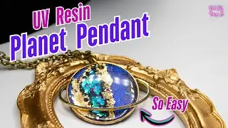 DIY Resin Planetary Geode Necklace! | UV Resin Jewelry Tutorial | Cosmic Jewelry Making