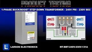 1-Phase Buck/Boost Step-Down Transformer - 240V Primary - 230V Secondary - 131 Amps - 50/60Hz