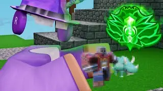 Укротитель динозавров уничтожает лобби изумрудного ранга.. (Roblox Bedwars)