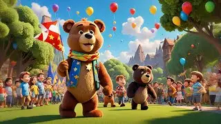 Four Teddy Bears March in a Parade | Marching Song for Kids | Fun Nursery Rhymes and Baby Songs