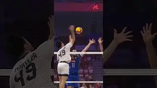 Fastest spike ever! 🚀 139 km/h by Morteza Sharifi 🔥 #epicvolleyball #volleyballworld #volleyball