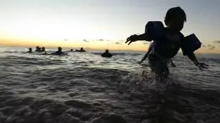 TheChanClan: Sunset Swimming at Haleiwa Alii Beach Park