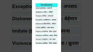 13 Daily Use English Words with Hindi Meaning | Shorts | Improve English Speaking #shortsvideo