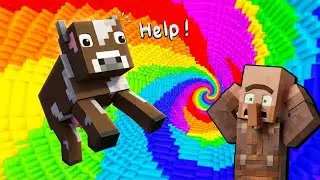 SPIRAL Rainbow 🌈 Dropper VS MOBS ! Minecraft 🤯