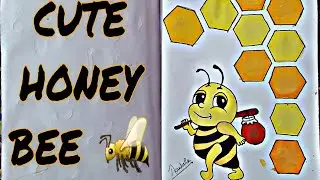 How to Make Easy and Simple Honey bee Drawing | For Beginners | #shorts #YouTubeshorts
