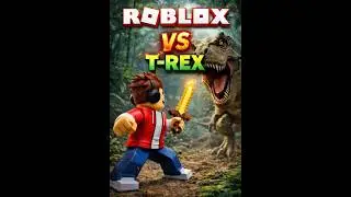 ROBLOX VS T-REX 🦖 Epic Dinosaur Battle in the Jungle! #Roblox #RobloxShorts #RobloxVsTrex #Shorts