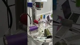 Fiber marking machine working on turntable