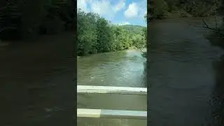 The Battenkill River is super high and flowing fast. Lots of rain lately.#rainstorms #dangerousriver