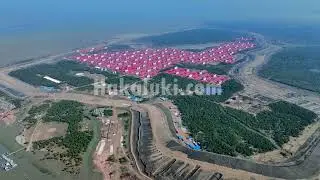 Bhasan char Island Rohingya Camp Bangladesh ll Free stock footage l Free 4k Drone Video no Copyright
