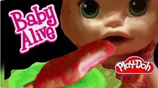 BABY ALIVE Play Doh ICE CREAM Popsicle with Snackin Sara Changing Poop Diaper. Baby Alive Adventures