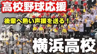 横浜高校応援　引退した3年生もスタンドで応援！後輩へ熱い声援を送る！秋季神奈川大会　準決勝　横浜vs平塚学園　2025.10.5 応援団　応援団　ブラバン　吹奏楽　野球応援