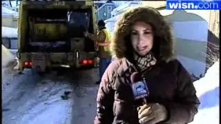 DPW Crews Battle Cold Temperatures And Snow To Pick Up Trash