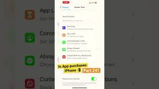 In App Purchases iPhone : Off || part 241 || #shortvideo #iphone #ytshorts #technology #yt #tech