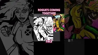 Inking up Rogue #art #drawingtutorial #rogue #drawing #xmen #marvel