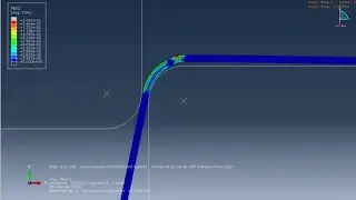 ABAQUS FEA Tutorial 2D Metal Forming Bending