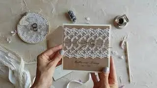 Wedding invitations with lace