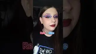 RED & BLUE&hearts;️🩵 #makeupartist #facemakeup #mua #makeup #makeuptutorial #creativemakeup