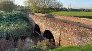 Historic mediaeval bridge in East Devon - site of the bloody Prayerbook Rebellion battle of 1549