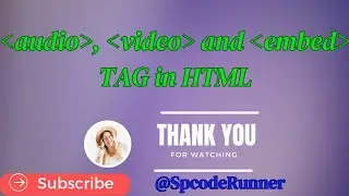 how to use video, audio, embed tag in html.  insert video , audio , image in your html page. #html