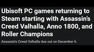 Ubisoft is coming back to steam