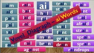 ai words reading|| list of ai words || ai words english || digraph ai words || phonics ai words #ai 