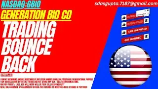 TRADING BOUNCEBACK : GBIO STOCK ANALYSIS | GENERATION BIO STOCK