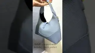 Sky Blue Leather Shoulder + Crossbody Bag | Trending Daily Use Bag for Women | Review 2025