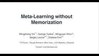 Meta-Learning without Memorization (ICLR 2020 spotlight)