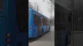 Отправление учебного ЛиАЗа 5292.65 №031800 по маршруту 680 (Метро Б-р Рокосс-го-9 ул.Сокол.горы,12)